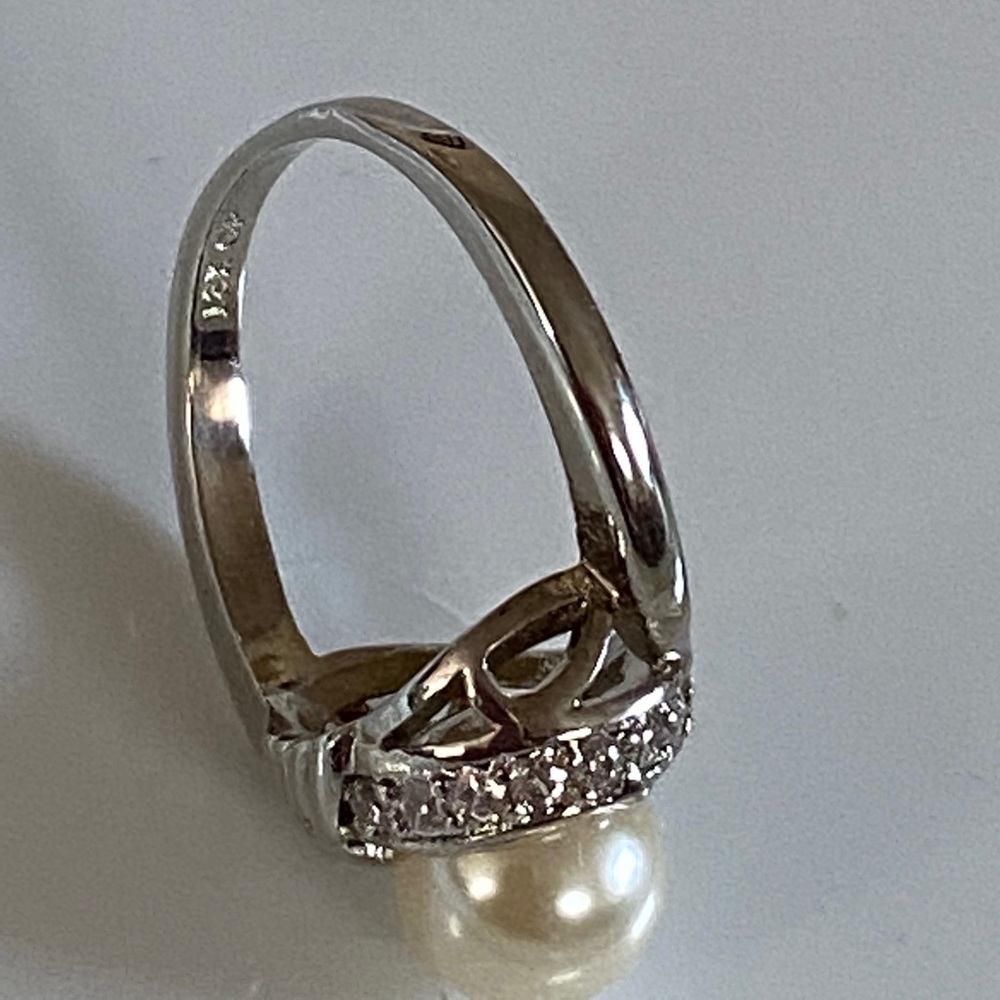18K plated silver Austrian crystal simulated pearl - Picture 2 of 3
